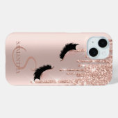 Nepwimpers Glitter Roze Goud Drips Case-Mate iPhone Case (Achterkant (horizontaal))