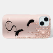 Nepwimpers Glitter Roze Goud Drips Case-Mate iPhone Case (Achterkant (horizontaal))