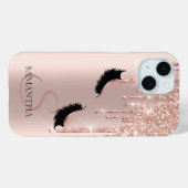 Nepwimpers Glitter Roze Goud Druppels Case-Mate iPhone Case (Achterkant (horizontaal))