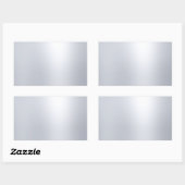 Nepzilver blanco sjabloon glamour elegante uitstra rechthoekige sticker (Vel)