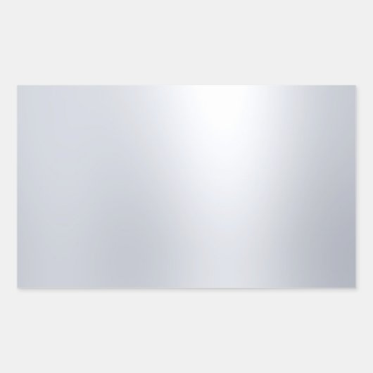 Nepzilver blanco sjabloon glamour elegante uitstra rechthoekige sticker (Voorkant)