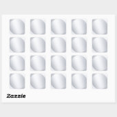 Nepzilver Blank Aangepaste Sjabloon Metalen Uiterl Vierkante Sticker (Vel)