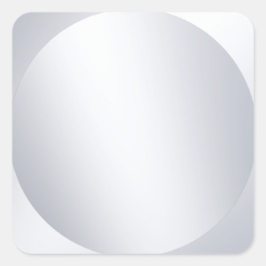 Nepzilver Blanko Aangepaste Sjabloon Metalen Uiter Vierkante Sticker (Voorkant)