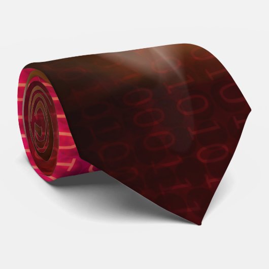 Nerd 0100101101 | Binaire cyberspace-code Stropdas (Opgerold)