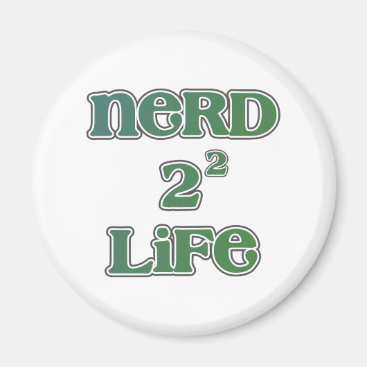 Nerd 4 Life Squared Magneet (Voorkant)