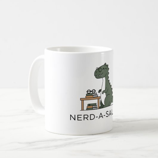 Nerd-a-Saurus Koffiemok (Voorkant links)