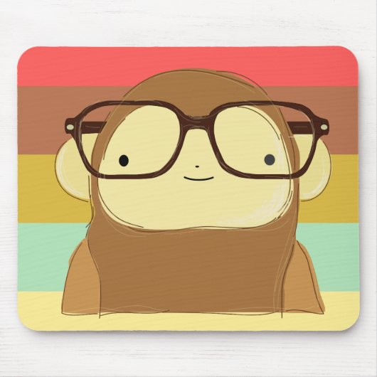 nerd aap muismat (Voorkant)