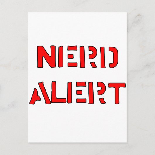 Nerd Alert Briefkaart (Voorkant)