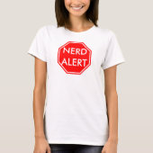 "NERD ALERT" dames in shirt (Voorkant)