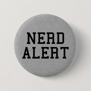 Nerd Alert Funny Quote Ronde Button 5,7 Cm