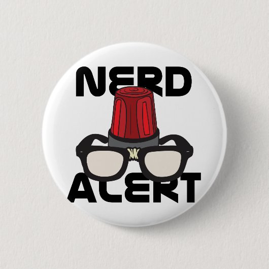 Nerd Alert. Ronde Button 5,7 Cm (Voorkant)