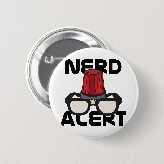 Nerd Alert. Ronde Button 5,7 Cm (Voorkant /achterkant)