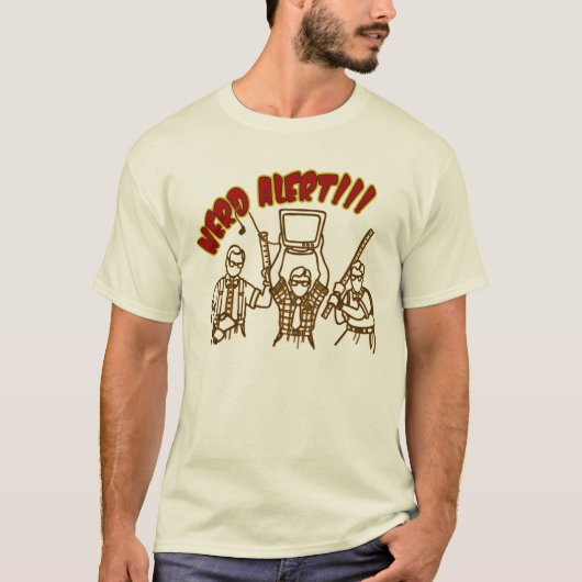 NERD ALERT!!! (wapens) T-shirt (Voorkant)