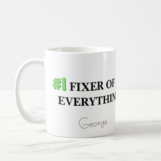Nerd Award: Fixer of Alles - gepersonaliseerde mug Koffiemok (Links)