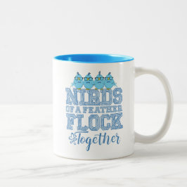 Nerd Bird Funny Nirds van dezelfde soort vliegen s Tweekleurige Koffiemok