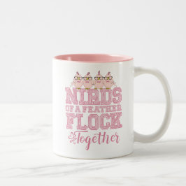 Nerd Bird Funny Vogels van dezelfde Veer Vliegen S Tweekleurige Koffiemok