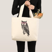Nerd Bird Graphic Owl Canvas Canvas tas (Voorkant (product))