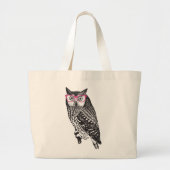 Nerd Bird Graphic Owl Canvas Canvas tas (Voorkant)