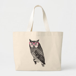 Nerd Bird Graphic Owl Canvas Canvas tas