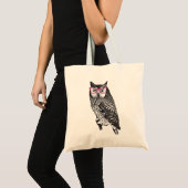 Nerd Bird Graphic Owl Canvas Canvas tas (Voorkant (product))