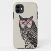 Nerd Bird Graphic Owl iPhone Case (Achterkant)