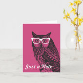 Nerd Bird  Graphic Uil Notecards Kaart (Gele Bloem)