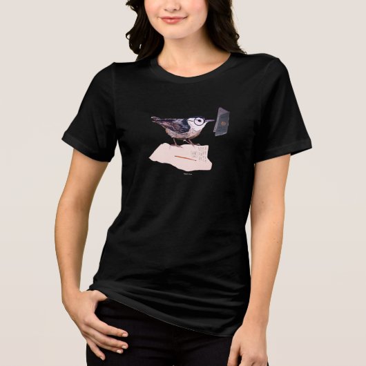 Nerd bird Tri-Blend shirt (Voorkant)