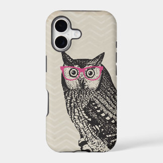 Nerd Bird Vintage Grafische Uil iPhone Hoes