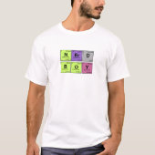NERD BOY. Periodieke elementen T-shirt (Voorkant)