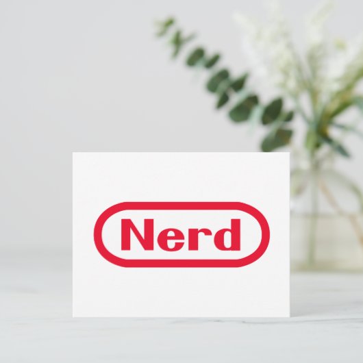 Nerd Briefkaart (Staand voorkant)