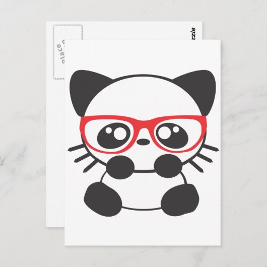 Nerd Cat Briefkaart (Voorkant / Achterkant)