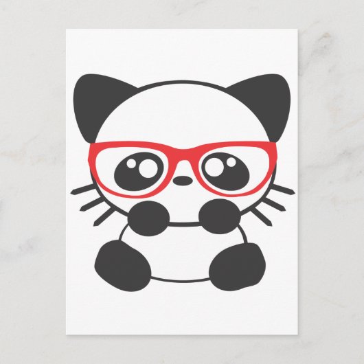 Nerd Cat Briefkaart (Voorkant)
