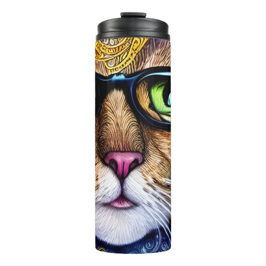 Nerd Cat Thermosbeker (Voorkant)