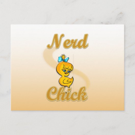 Nerd Chick Briefkaart (Voorkant)