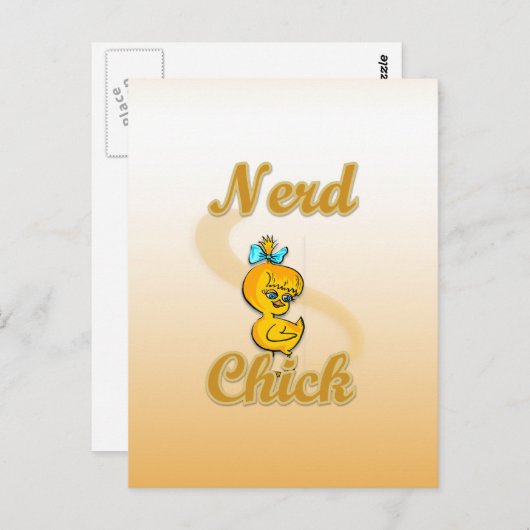 Nerd Chick Briefkaart (Voorkant / Achterkant)