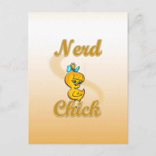 Nerd Chick Briefkaart (Voorkant)