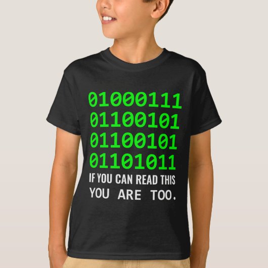 Nerd Computer Binaire Code Software Ontwikkelaar  T-shirt (Voorkant)