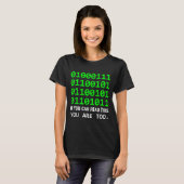 Nerd Computer Binaire Code Software Ontwikkelaar T-shirt (Voorkant volledig)