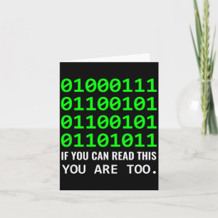 Nerd Computer Binaire Code Softwareontwikkelaar Kaart