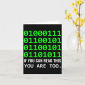 Nerd Computer Binaire Code Softwareontwikkelaar Kaart (Gele Bloem)