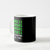 Nerd Computer Binaire Code Softwareontwikkelaar Koffiemok (Voorkant links)