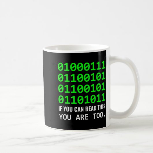 Nerd Computer Binaire Code Softwareontwikkelaar Koffiemok (Rechts)