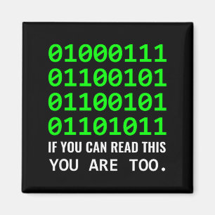 Nerd Computer Binaire Code Softwareontwikkelaar  Magneet
