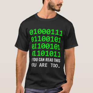 Nerd Computer Binaire Code Softwareontwikkelaar T-shirt