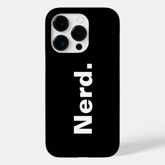 Nerd één woord witte tekst minimalisme grappig ont Case-Mate iPhone case (Achterkant)