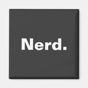 Nerd één woord witte tekst minimalisme grappig ont magneet