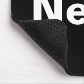 Nerd één woord witte tekst minimalisme grappig ont muismat (Hoek)