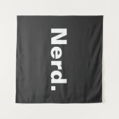 Nerd één woord witte tekst minimalisme grappig ont wandkleed (Voorkant (horizontaal))