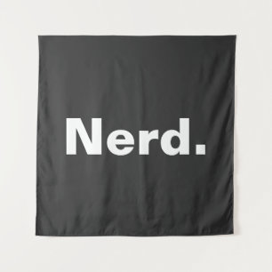 Nerd één woord witte tekst minimalisme grappig ont wandkleed
