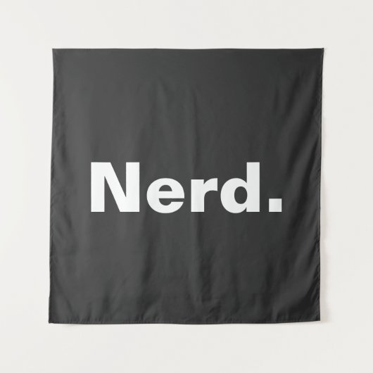 Nerd één woord witte tekst minimalisme grappig ont wandkleed (Voorkant)